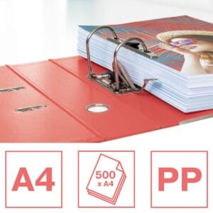 Esselte ordner Colour'Breeze No. 1 A4 - PP, rug 7,5 cm, koraal — productfoto 2