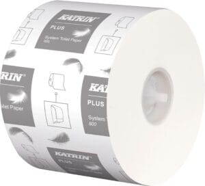 Katrin Plus toiletpapier voor dispensers - 2-laags, 800 vellen, pak van 36 rollen — productfoto 2