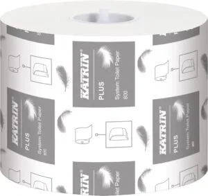 Katrin Plus toiletpapier voor dispensers, 2-laags, 800 vellen, pak van 36 rollen — toiletpapier en dispensers