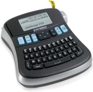 Zwarte Dymo LabelManager 210D+ labelmaker met azerty-toetsenbord