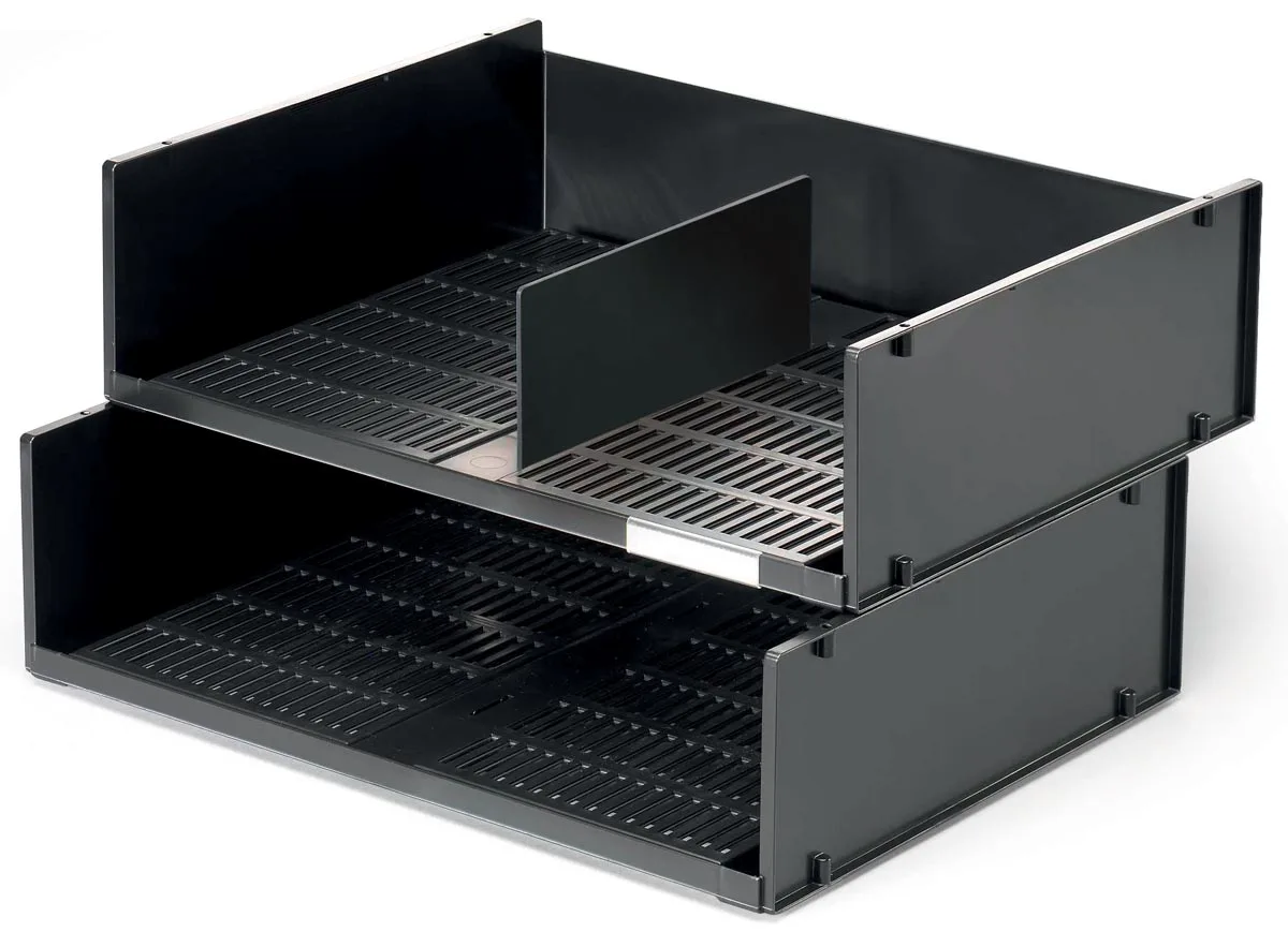 Zwarte Durable brievenbak voor A3 liggend of 2 × A4 staand