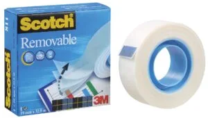 Rol Scotch Magic Tape Removable plakband van 19 mm × 33 m