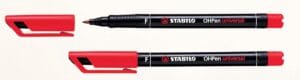 STABILO OHPen universal OHP-marker met rode inkt en fijne punt van 0,7 mm