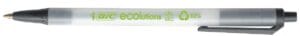 Bic ECOlutions Clic Stic balpen zwart met transparant lichaam en zwarte clip