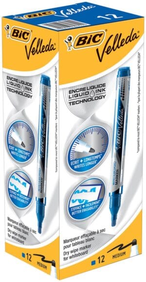 Velleda Whiteboardmarker Liquid Ink Pocket - blauw, rond, 4,2 mm — productfoto 2