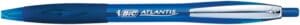 Bic Atlantis Soft balpen in blauw met medium punt en rubberen grip