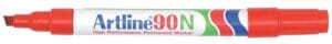 Rode Artline 90N permanente marker met schuine beitelpunt