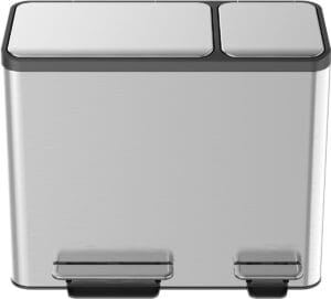 Eko Ecocasa pedaalemmer 30 + 15 liter - RVS — productfoto 2