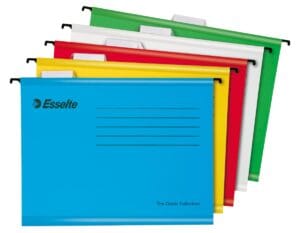 Esselte hangmap Classic A4 in geassorteerde kleuren, pak van 10 stuks