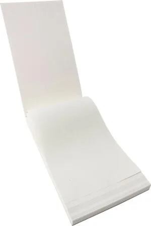 Pergamy kladblok 11,5 × 19,8 cm - 200 vel, 50 g/m², blanco — productfoto 2