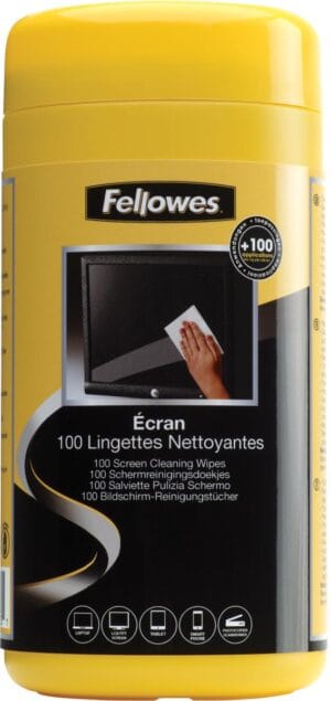 Fellowes schermreinigingsdoekjes - bus van 100 stuks ā productfoto 2