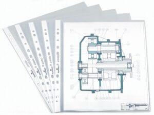 Durable geperforeerde showtas A4 van transparant PP met 11-gaats perforatie