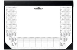 Durable schrijfonderlegger met kalender 2026-2027, blok van 25 vel op 42 × 59 cm