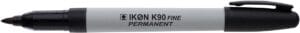 Ikon permanent marker met zwarte alcoholinkt en fijne harde punt van 0,8 mm