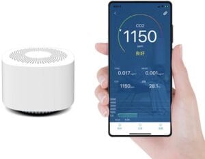 Kokoon Air Protect mini luchtkwaliteitmeter, Bluetooth connectie — signalisatie