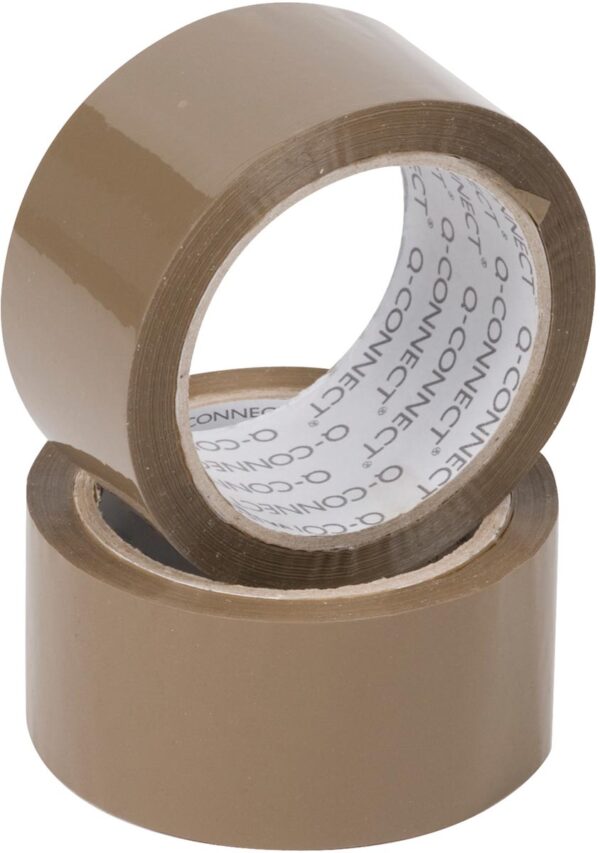 Q-CONNECT standaard verpakkingstape, ft 48 mm x 60 m, bruin - Afbeelding 2