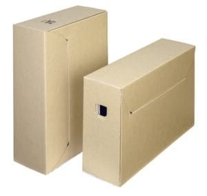 Loeffs archiefdoos City Box 30+ van golfkarton, bruin met witte binnenzijde