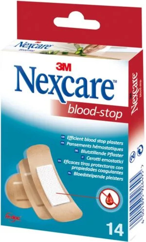 3M bloedstelpende pleister Nexcare Blood-Stop, pak van 14 stuks — ehbo-artikel