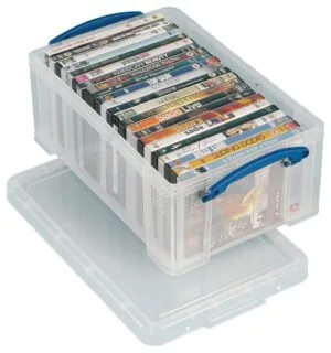 Really Useful Box opbergdoos 9 liter - transparant, 395 × 255 × 155 mm — productfoto 2