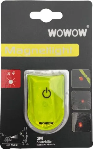 Wowow Magnetlight lampje, 4 rode leds, met magneetsluiting, met batterij