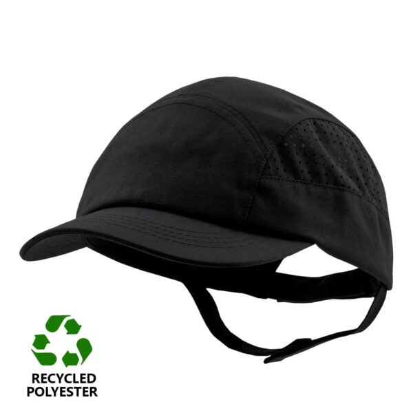 Veiligheidspet Eco recycled 5 cm klep Surflex zwart