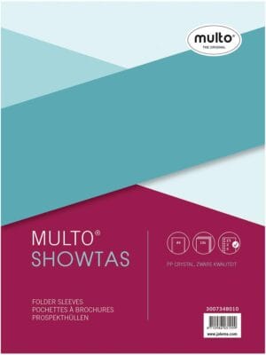 Multo geperforeerde showtas A4 - 23-gaatsperforatie, glashelder, pak van 10 stuks — productfoto 2