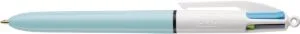 Bic Colours Fun 4-kleurenbalpen met pastelblauw lichaam en vier pastel inktkleuren