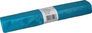 Q-CONNECT vuilniszak 120 liter - 70 × 110 × 0,2 cm, 20 micron, HDPE recycled, blauw, rol van 25 stuks — productfoto 2