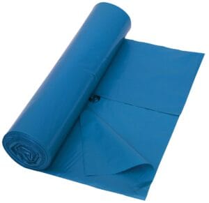 Vuilniszak 45 micron, ft 80 x 100 cm, 120 liter, blauw, rol van 25 stuks — toebehoren voor vuilnisbakken