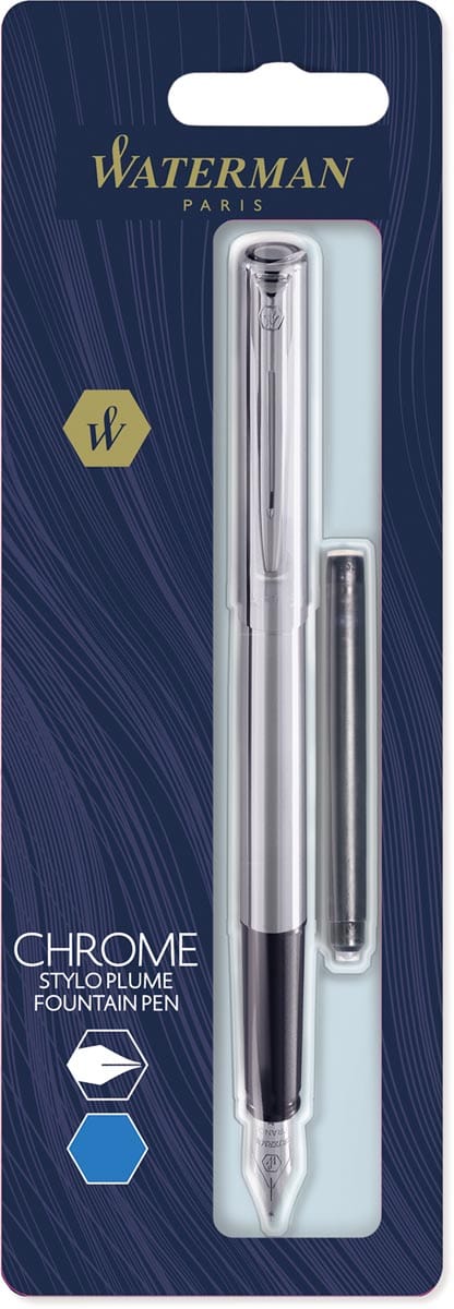 Rotring Parker Ingenuity vulpen, fijne punt, zwart/chroom