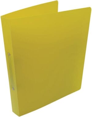 Alpha ringmap, voor ft A4, uit PP, 2 ringen van 25 mm, geel — ringmappen uit kunststof