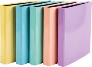 Exacompta Aquarel ringmappen A4 van gecoat karton in geassorteerde pastelkleuren
