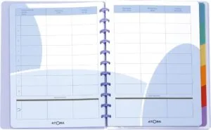 Atoma Lerarenagenda A4 met transparante PP-kaft in geassorteerde kleuren