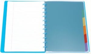 Atoma tabbladen, voor A4 schriften, uit PP, set van 6, geassorteerde kleuren — detail 2