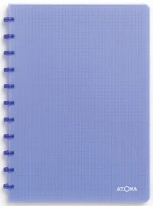 Atoma Trendy schrift, ft A4, 144 bladzijden, geruit 5 mm, transparant blauw