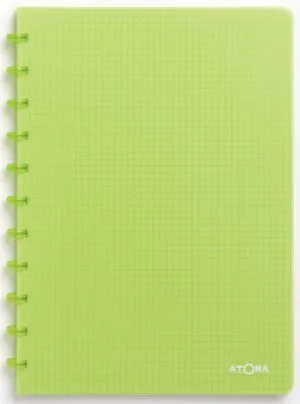 Atoma Trendy schrift, ft A4, 144 bladzijden, geruit 5 mm, transparant groen