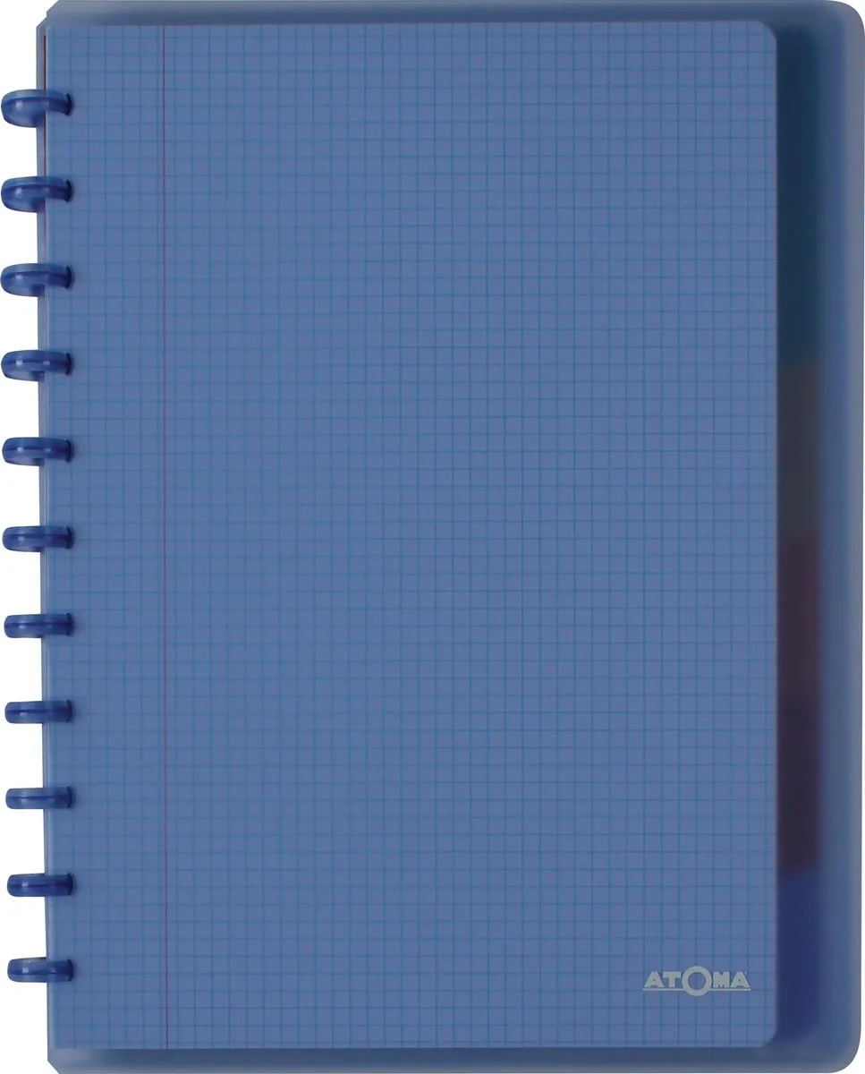 Atoma Trendy schrift, ft A4 +, 120 bladzijden, geruit 5mm, met 6 tabbladen en 5 showtassen, in geassortee - Afbeelding 2