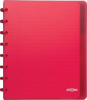 Atoma Trendy ringenschrift A5+ gelijnd met tabbladen in geassorteerde kleuren