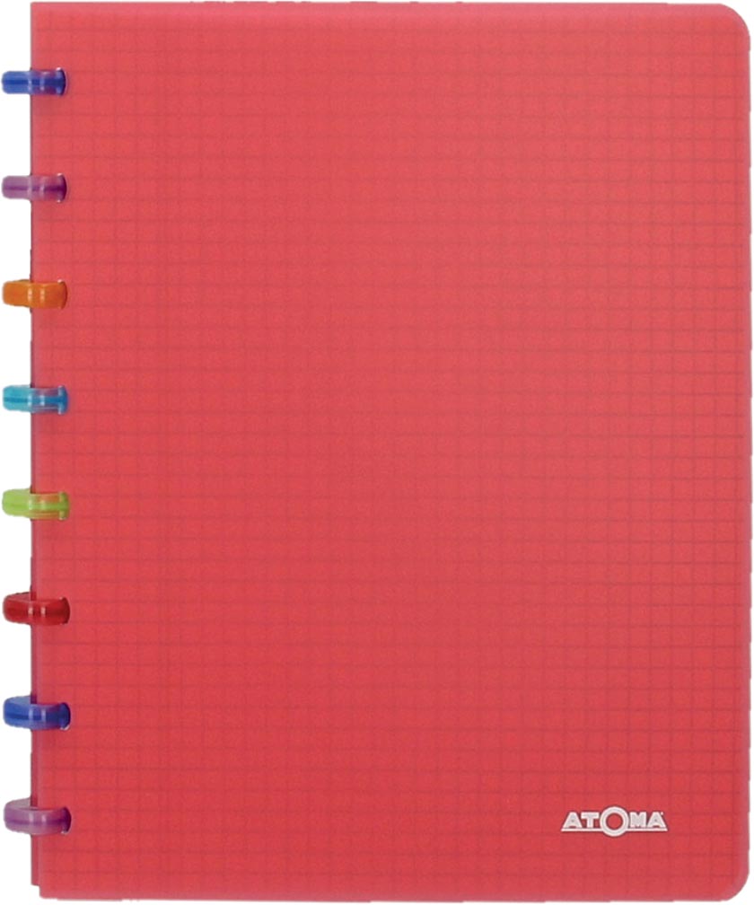 Krijger Zich voorstellen Kinderdag Atoma Tutti Frutti schrift, ft A5, 144 bladzijden, gelijnd, transparant  rood | Portaal Check