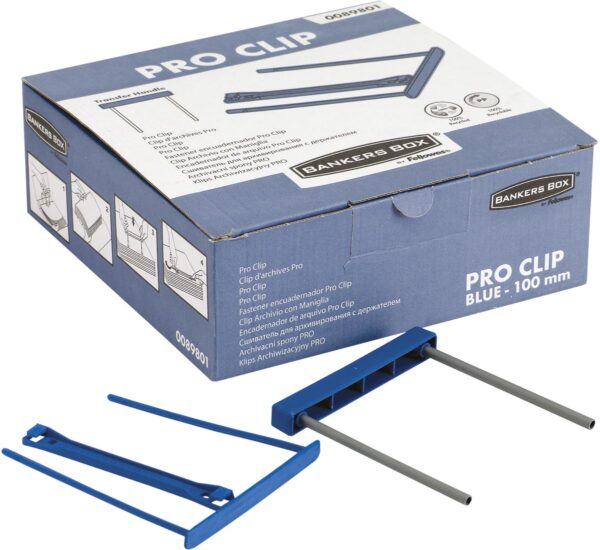 Bankers Box Pro Clip, blauw, doos van 50 stuks - Afbeelding 2