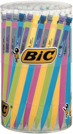 Bic vulpotlood Matic Fun, in geassorteerde kleuren, display van 60 stuks — wegwerpvulpotlood