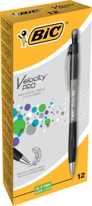 Bic Velocity Pro vulpotlood voor potloodstiften 0,7 mm - zwart, inclusief 3 HB stiften — productfoto 2