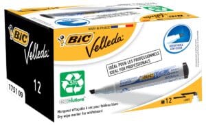 Bic Velleda whiteboardmarker 1751 zwart - schuine punt, 3 - 5,9 mm — productfoto 2