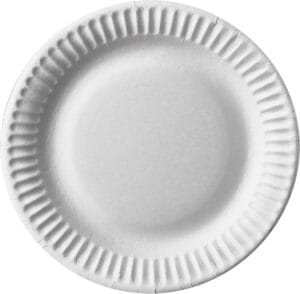 Conpax bord Pure, rond wit kartonnen bord met diameter 15 cm