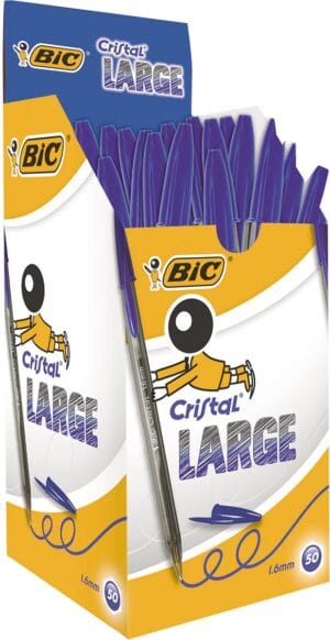 Bic Cristal Large balpen - brede punt 1,6 mm, blauw — productfoto 2