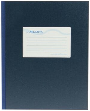 Atlanta by Jalema breedkwarto schrift met blauwe harde kaft en 128 gelijnde bladzijden
