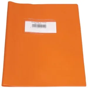Oranje Bronyl schriftomslag van PVC voor een schrift van 16,5 x 21 cm