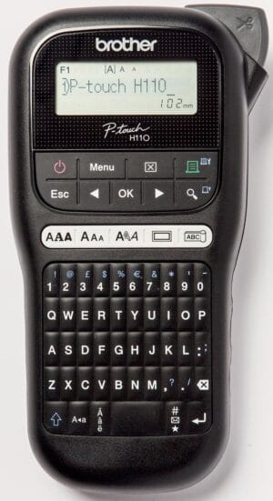 Brother PT-H110 beletteringsysteem met azerty-toetsenbord en display van 16 tekens