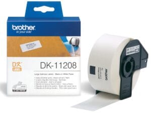 Brother DK-11208 etiketten van 38 × 90 mm, pak van 400 stuks