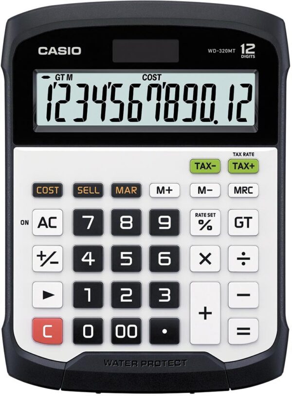 Casio waterbestendige bureaurekenmachine WD-320MT